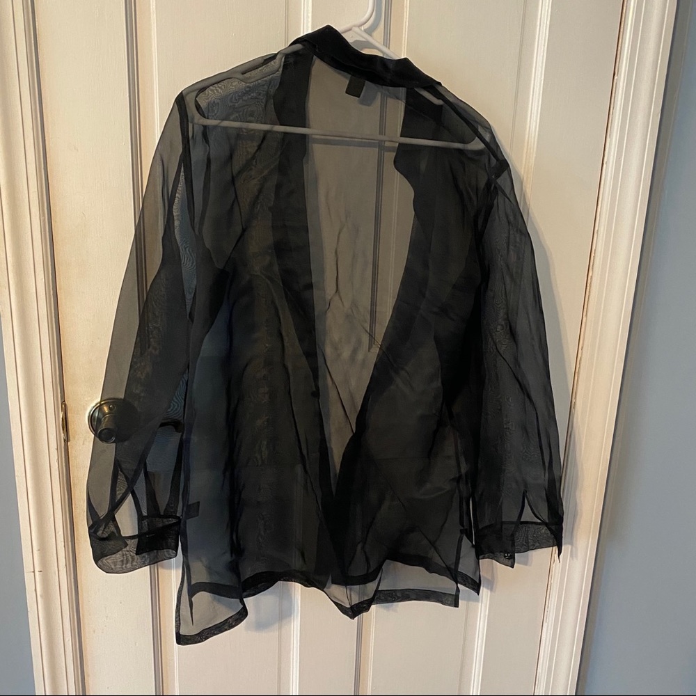 Silk See Through Button Down - image 4